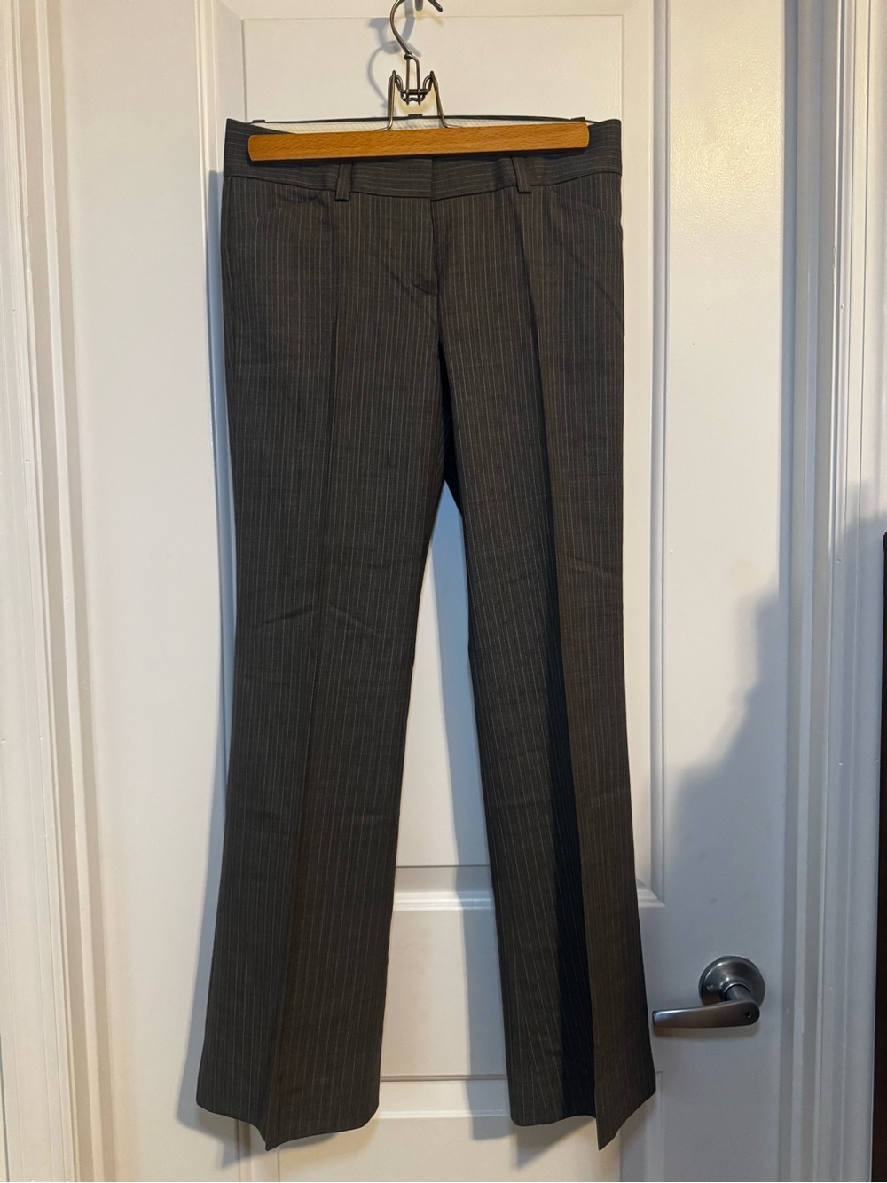 Theory Charcoal Pinstripe Trousers
